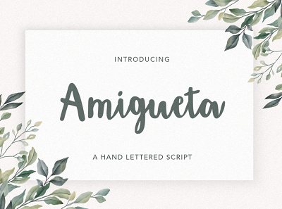 Amigueta Handletter Script | Script Font font font design font download fonts hand drawn hand lettering handlettering insta font instagram font instagram fonts modern modern font natural font script script font script fonts script lettering scripts typeface typefaces