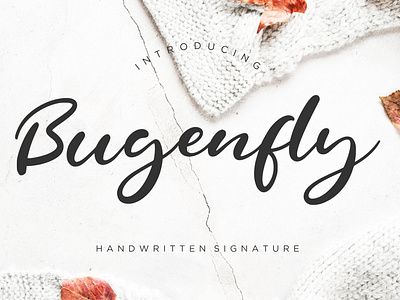 Bugenfly Handwritten Signature | Script Font