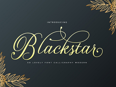 Blackstar Modern Calligraphy | Script Font