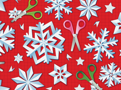 Paper Snowflakes christmas craft holiday red snowflakes winter