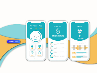 Fitness Application app app design design fitness app graphic design minimal ui ui design ux web website