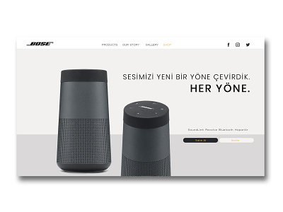 bose landing page example branding graphic design landing page landingpage typography ui ui design ux web