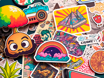 The ultimate sticker collection spanning decades #1 ai draw illustration midjourney