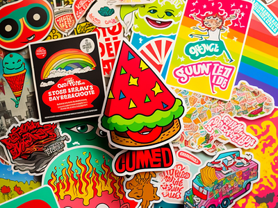 The ultimate sticker collection spanning decades #5 ai draw illustration midjourney stamp