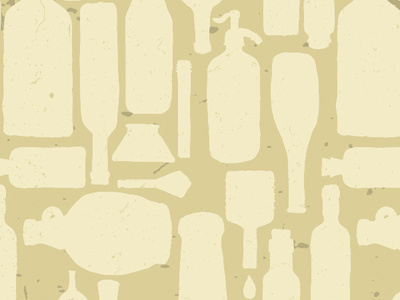 Bottles of every shape and size bottle brown hand drawn pattern seamless pattern tan texture