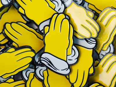 Praying Hands Enamel Pin enamel pin homer illustration pin praying hands simpsons yellow