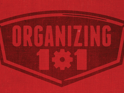 Organizing 101 badge cog gear occupy kc occupy wall street protest shield teach in texture type