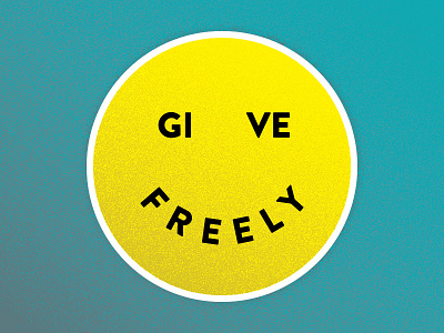 Give Freely give give freely giving happy face sticker sticker mule texture