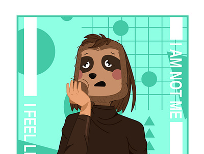 ME ON ARTBLOCK artblock character design futuristic illustration sloth vector