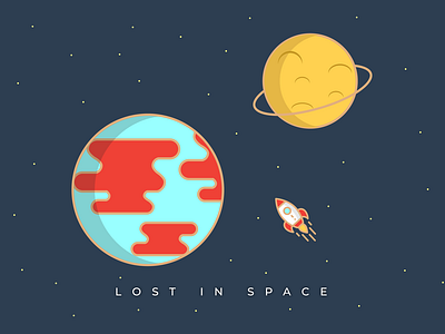 LOST IN SPACE - Minimal Illustration