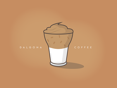 Dalgona Coffee - illustration adobe illustrator branding coffee covid19 creative design dalgona design food illustration icon illustration illustrator vector