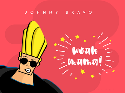 Johnny Bravo adobe illustrator animation cartoons creative design design design inspiration designoftheday flat illustration illustrator johnny bravo love for cartoons ux vector