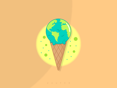 Earth - The Ice cream animation art branding clean creative design design design inspiration design of the day earth flat graphic design ice cream icon illustration illustrator logo minimal ux vector web