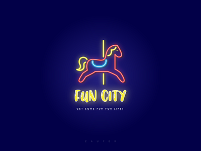 Fun city - Amusement park adobe illustrator design icon illustration illustrator logo minimal typography ux vector weeklywarmup
