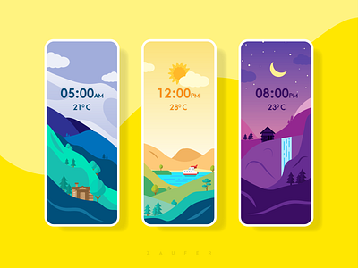 Dawn to Dusk - Mobile Screen Concepts