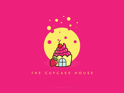 The CupCake House - Logo Design adobe illustrator app branding cupcakes design flat illustration illustrator minimal pastry ux vector