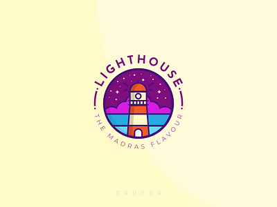 Light House - The Madras Flavour adobe illustrator chennai chennai designer design flat icon illustration illustrator lighthouse logo madras minimal ux vector