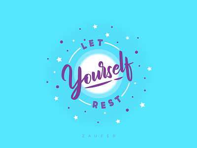 Let yourself rest!! - Working Wednesday adobe illustrator blue creative design design flat illustration illustrator minimal typeface typography ux vector