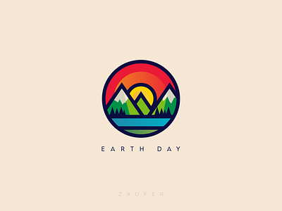 Earth Day adobe illustrator colorful creative design design earth day flat illustration illustrator logo minimal vector