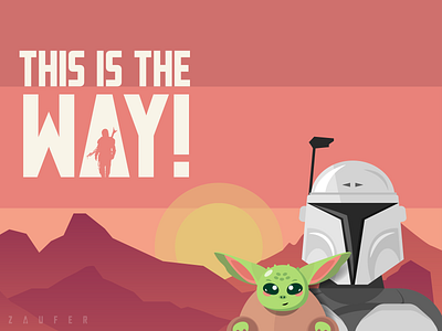 This is the Way! adobe illustrator color creative design design flat illustration illustrator mandalorian minimal starwars ux vector yoda