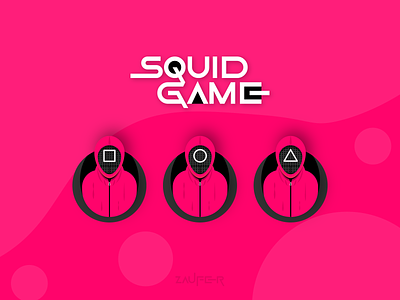 Squid Game affinity designer design illustration logo netflix pink shapes squid game ux vector