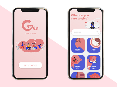 Give App - Concept for a Charity App