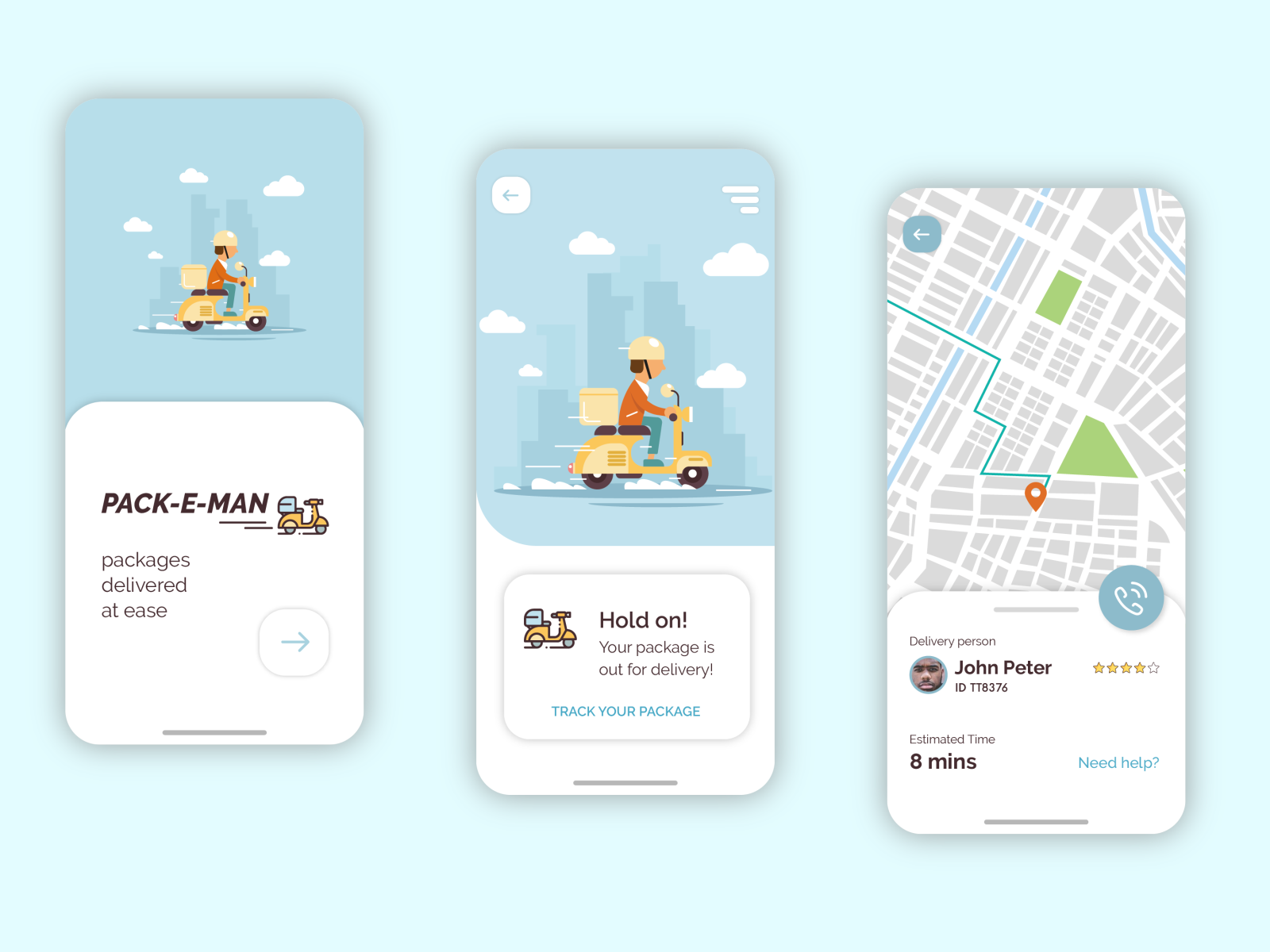 PACK-E-MAN - Package Delivery App Concept by Chennai ...