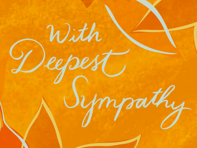 Sympathy Card autumn calligraphy card greeting hand lettering leaf leaves lettering type typography