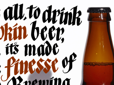 Screen Shot 2015 10 20 At 5.28.38 Pm beer blackletter broad edge calligraphy editorial gothic hand lettering lettering
