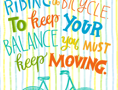 Einstein Bike Quote bicycle bike einstein lettering