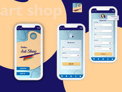 Art Shop app ui