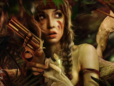 The Last Bullet art digital painting painting portrait wacom