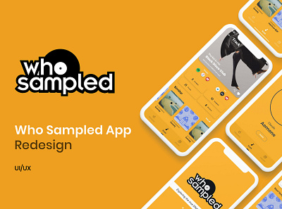 Who Sampled App Redesign ui ux