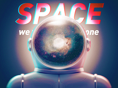 Space! astronaut illustration poster space universe