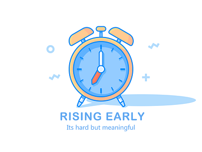 Rising early clock early illustration morning shadow