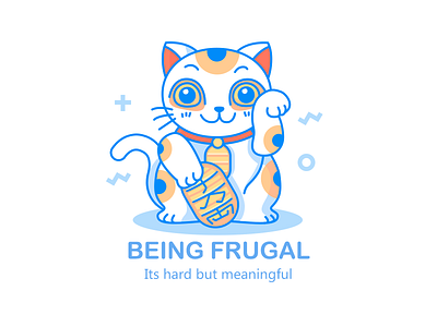 Being frugal cat fortune frugal illustration money plutus
