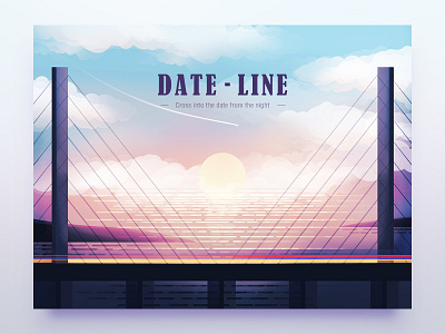 Date line date illustrations line rise sun