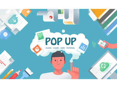 Popup2 character dialog file graphic illustration ui