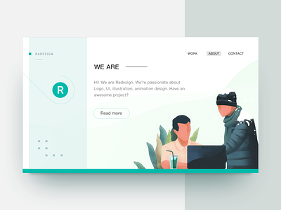 Homepage Design character graphic homepage illustration site ui web