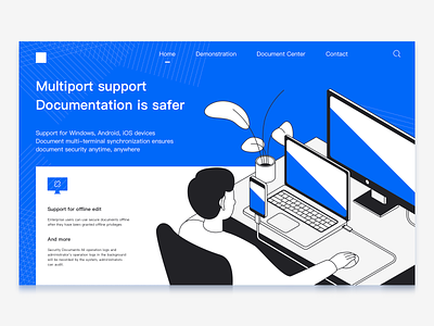 Multiport suport graphic illustration ui web