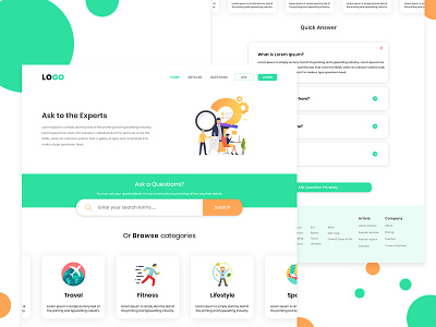 Ask Question and Answer website UI Concept