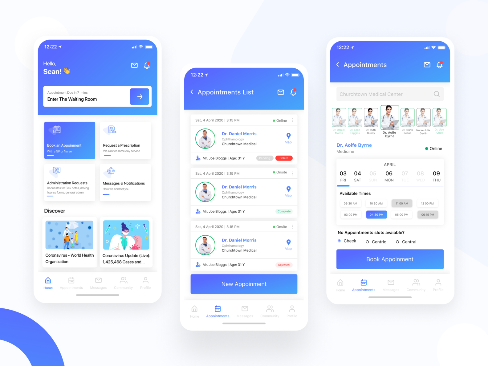 Medical Mobile App UI Concept by Shomitro Kumar Ghosh on Dribbble