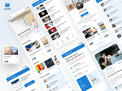 TopSkill - Online Learning app concept