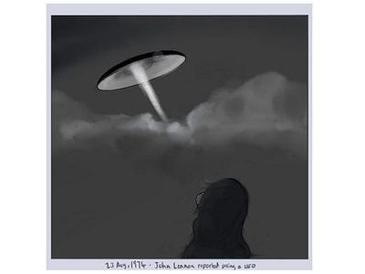 John Lennons reports a UFO sighting, 1974