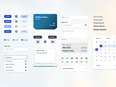 Design system for a gas station dashboard