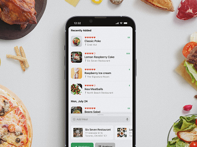 My Favourite Gourmet App app apple design food interface ios list ui