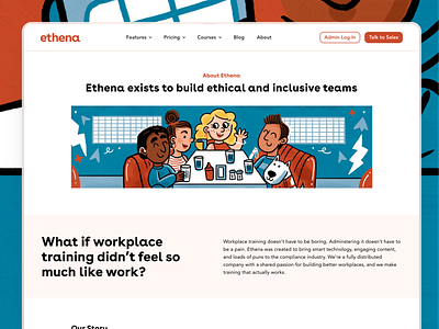 About Ethena about page design illustration interface landing page layout ui web website