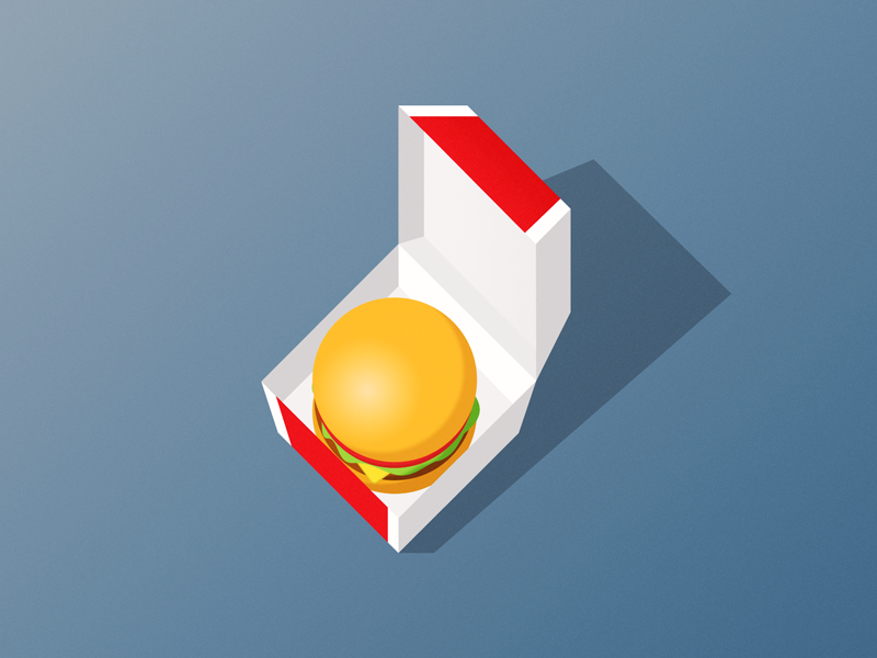 Big Mac Icon fastfood food bigmac mcdonalds illustration icon