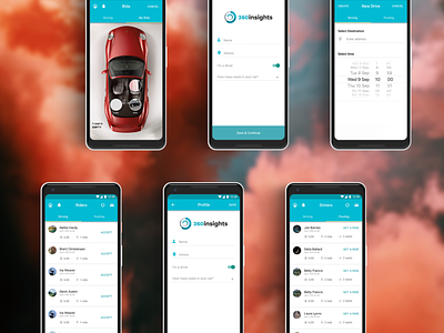Carpool App android android app carpool carpooling interface ui ux