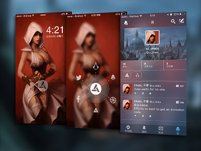 Assassins Creed UI creed design；assassins ui
